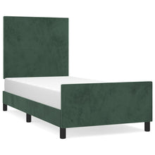 Bedframe Met Hoofdeinde Fluweel Donkergroen 100 x 200 cm Effen ontwerp