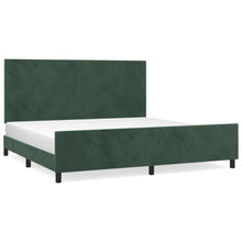Bedframe Met Hoofdeinde Fluweel Donkergroen 200 x 200 cm Effen ontwerp