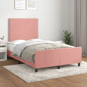 Bedframe 120x200 cm fluweel roze