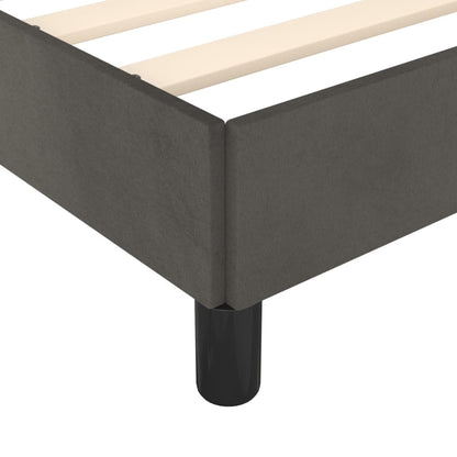 Bedframe Met Hoofdeinde Fluweel Donkergrijs 80 x 200 cm Blok met vierkanten