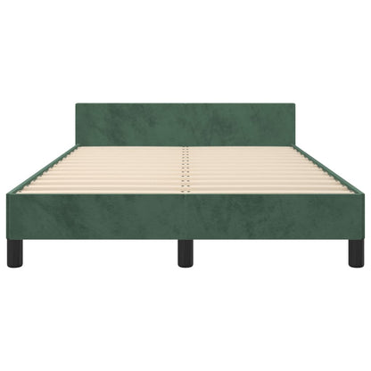 Bedframe Met Hoofdeinde Fluweel Donkergroen 120 x 200 cm Blok met vierkanten