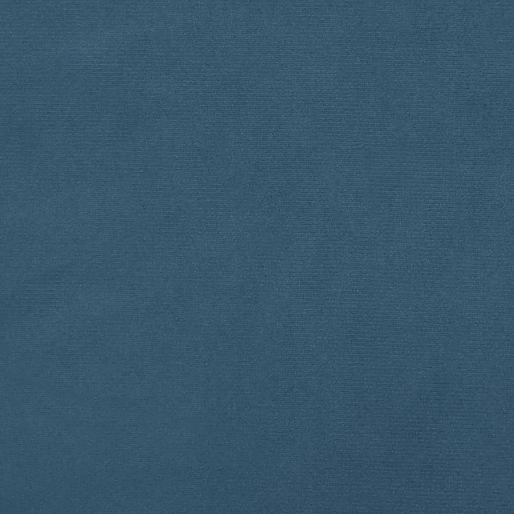 Bedframe Met Hoofdeinde Fluweel Donkerblauw 140 x 190 cm Blok met vierkanten