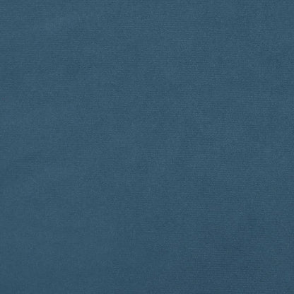 Bedframe Met Hoofdeinde Fluweel Donkerblauw 140 x 190 cm Blok met vierkanten