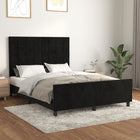 Bedframe 140x200 cm fluweel zwart