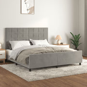 Bedframe 160x200 cm fluweel lichtgrijs