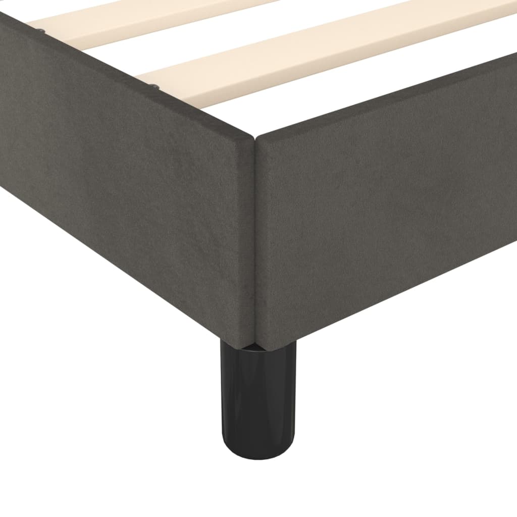 Bedframe Met Hoofdeinde Fluweel Donkergrijs 80 x 200 cm Horizontale strepen