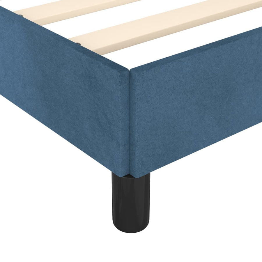 Bedframe met hoofdeinde fluweel donkerblauw 100x200 cm 100 x 200 cm Horizontale strepen