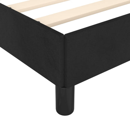 Bedframe Met Hoofdeinde Fluweel Zwart 200 x 200 cm Verticale strepen