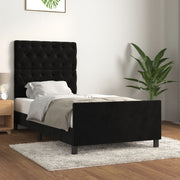 Bedframe fluweel zwart 80x200 cm