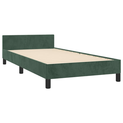 Bedframe Met Hoofdeinde Fluweel Donkergroen 80 x 200 cm Getuft ontwerp