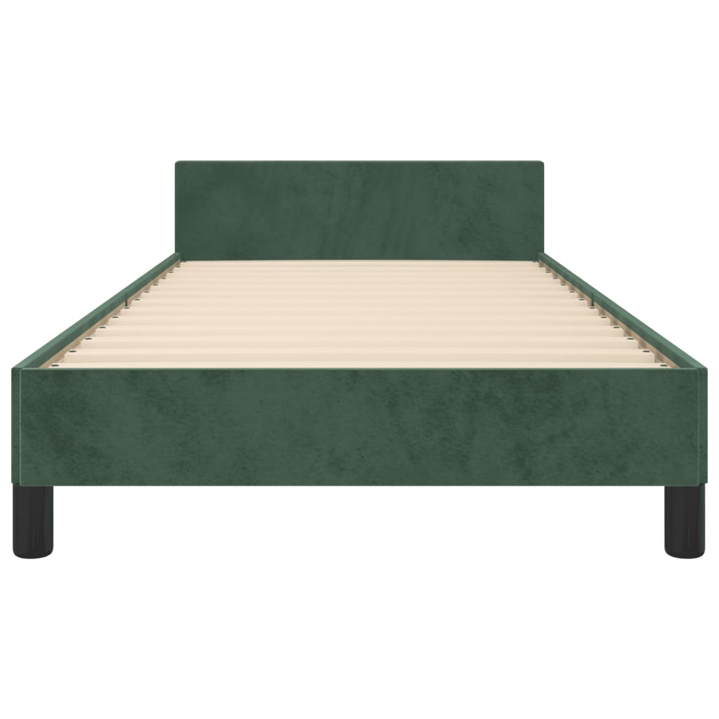 Bedframe Met Hoofdeinde Fluweel Donkergroen 80 x 200 cm Getuft ontwerp