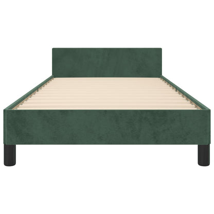 Bedframe Met Hoofdeinde Fluweel Donkergroen 80 x 200 cm Getuft ontwerp