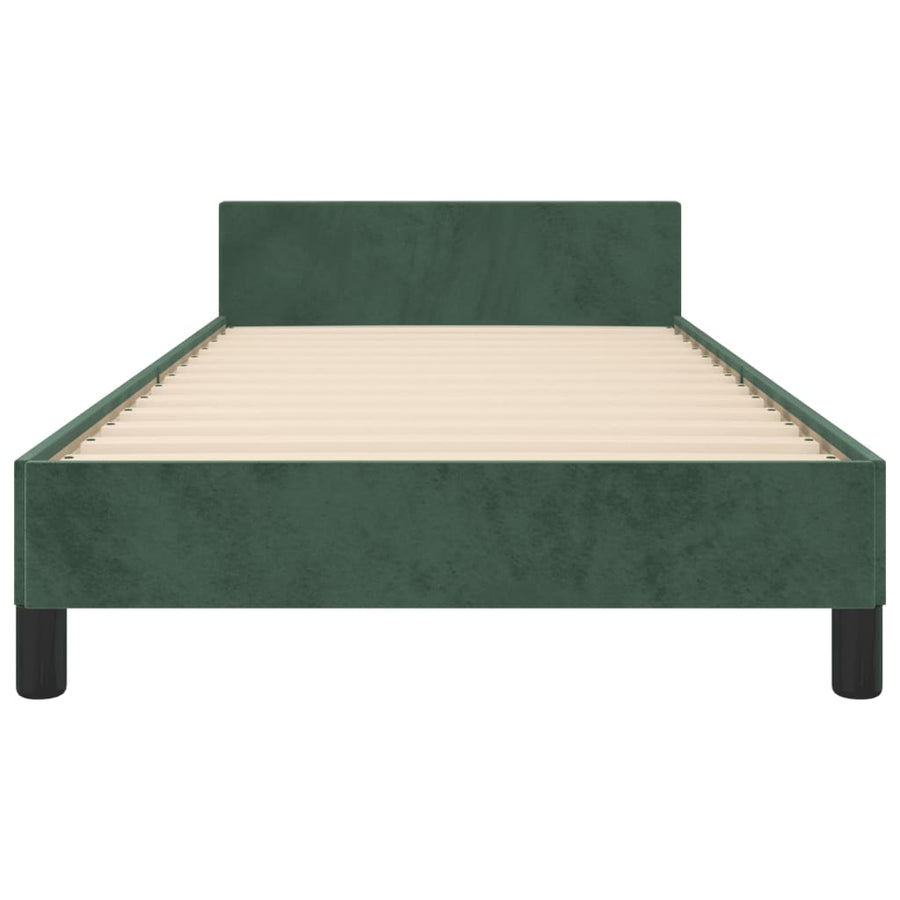 Bedframe Met Hoofdeinde Fluweel Donkergroen 80 x 200 cm Getuft ontwerp