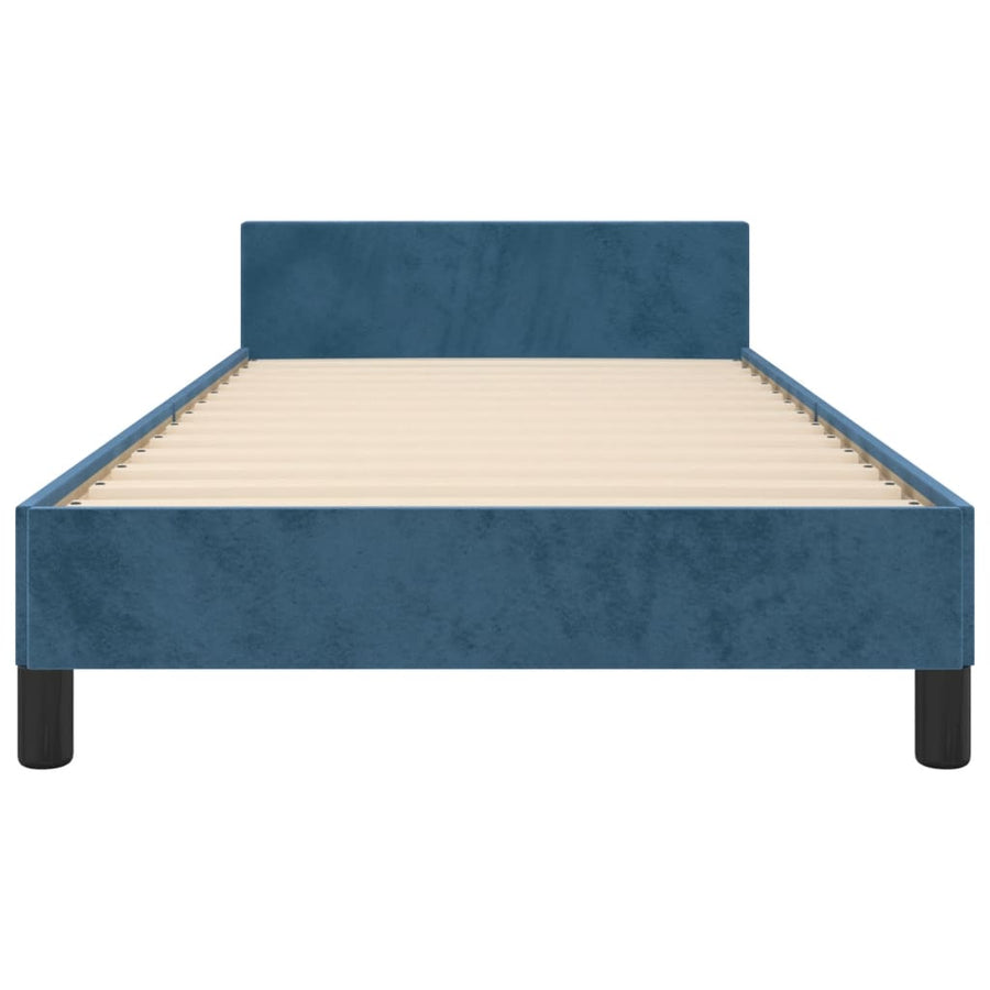 Bedframe Met Hoofdeinde Fluweel Donkerblauw 80 x 200 cm Getuft ontwerp