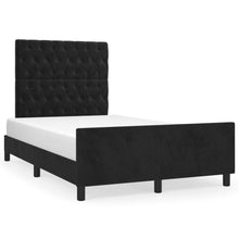 Bedframe Met Hoofdeinde Fluweel Zwart 120 x 200 cm Getuft ontwerp