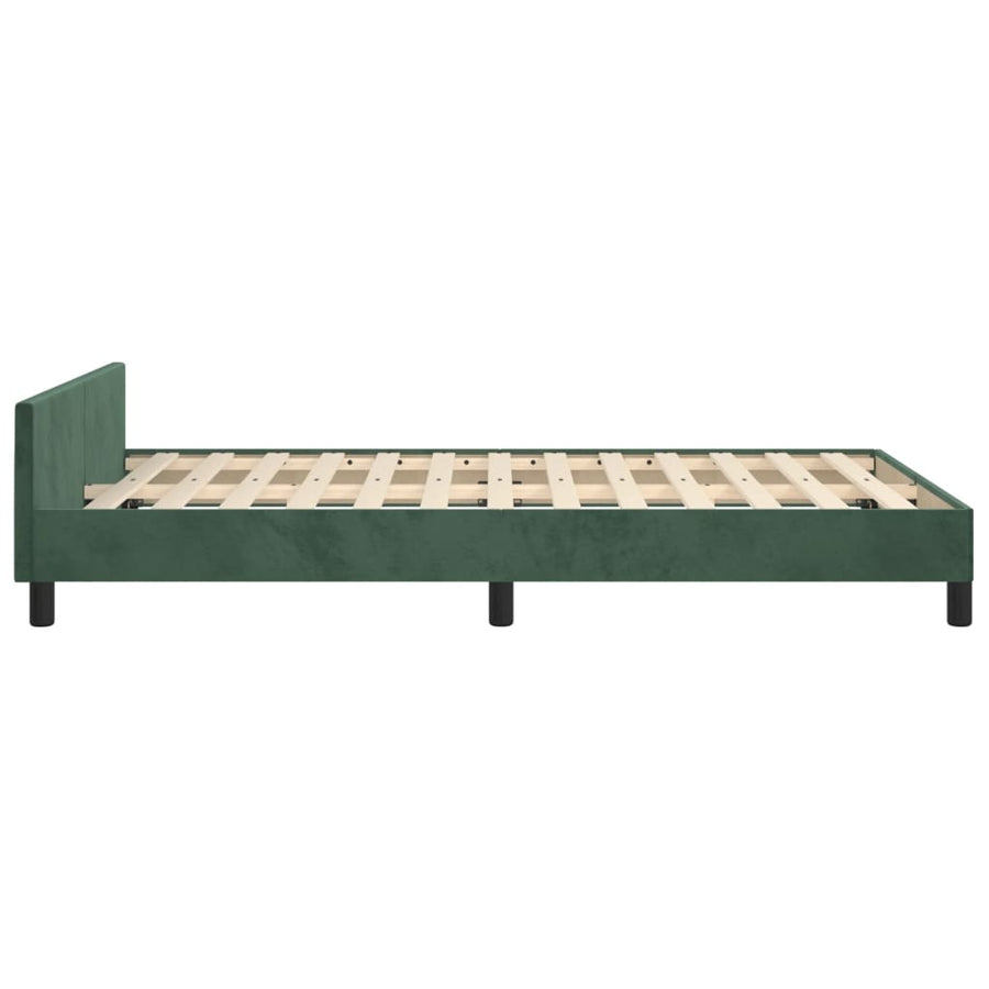 Bedframe Met Hoofdeinde Fluweel Donkergroen 120 x 200 cm Getuft ontwerp