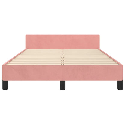Bedframe Met Hoofdeinde Fluweel Roze 120 x 200 cm Getuft ontwerp
