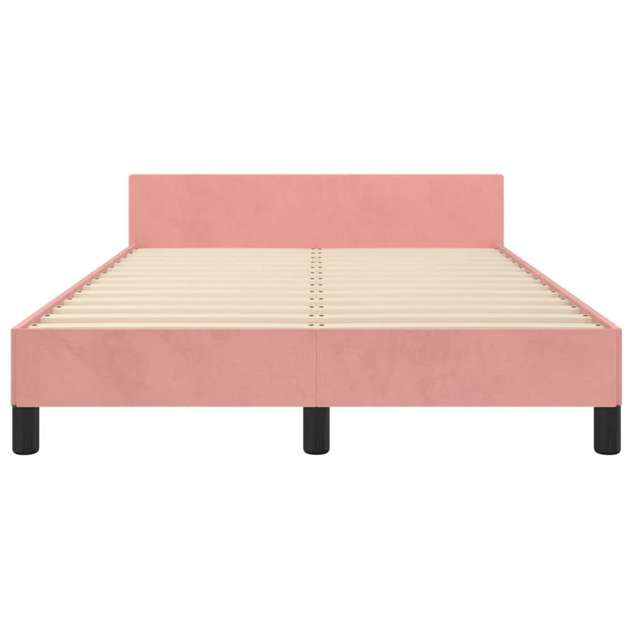 Bedframe Met Hoofdeinde Fluweel Roze 120 x 200 cm Getuft ontwerp