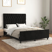 Bedframe 140x190 cm fluweel zwart