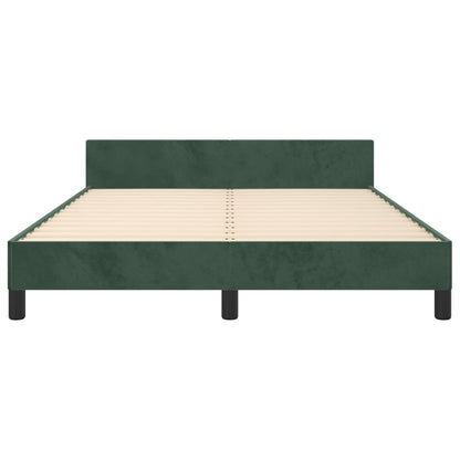 Bedframe Met Hoofdeinde Fluweel Donkergroen 140 x 190 cm Getuft ontwerp