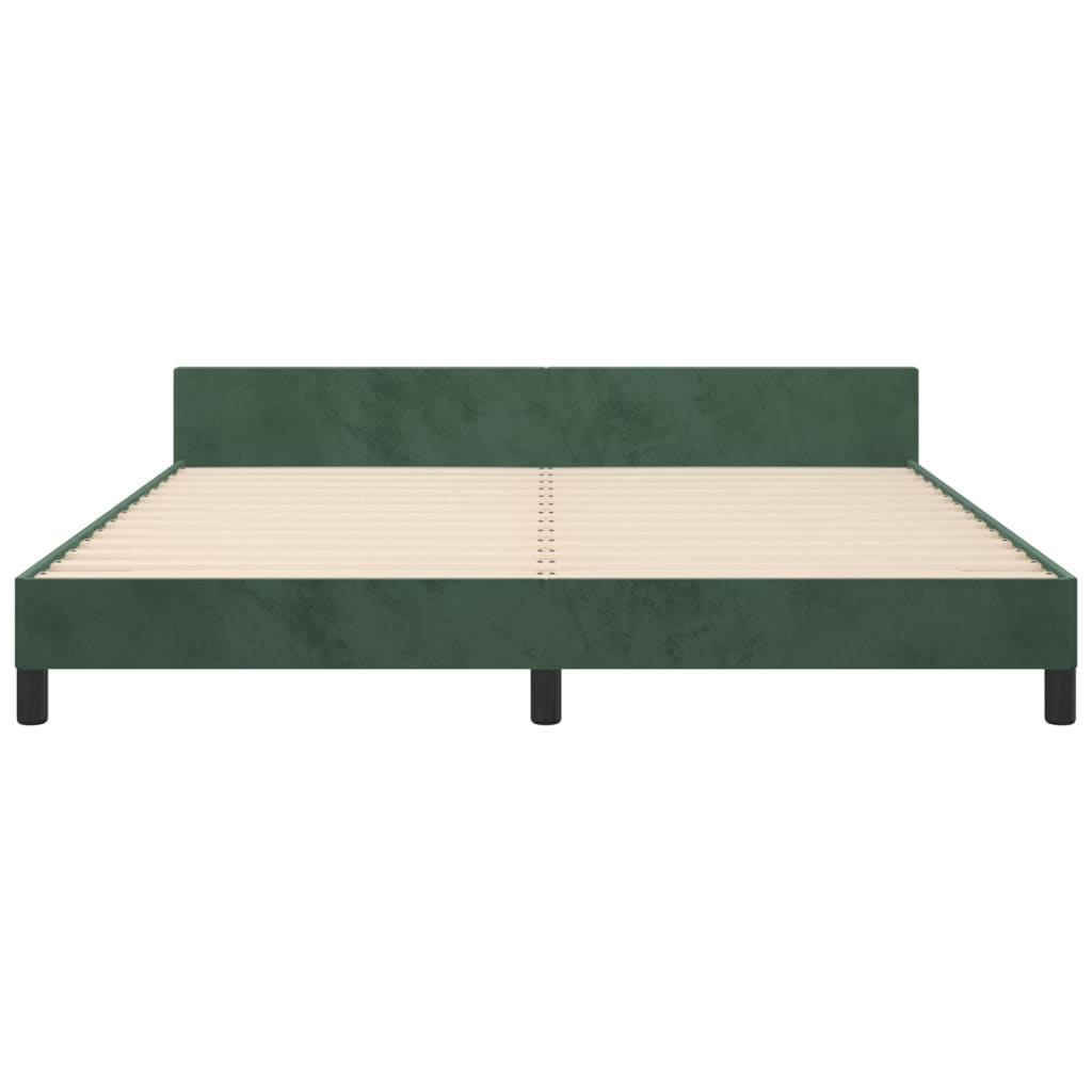Bedframe Met Hoofdeinde Fluweel Donkergroen 180 x 200 cm Getuft ontwerp