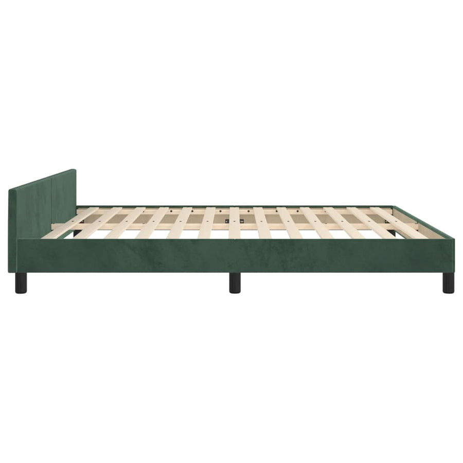 Bedframe Met Hoofdeinde Fluweel Donkergroen 180 x 200 cm Getuft ontwerp