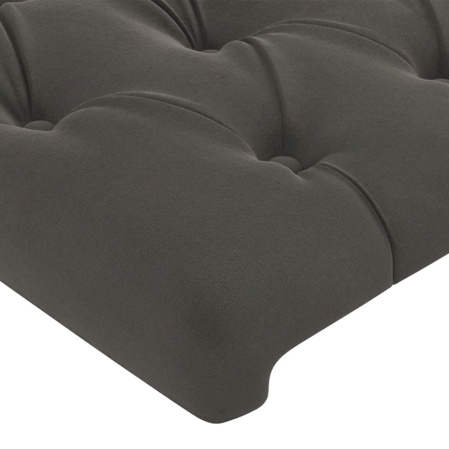 Bedframe Met Hoofdeinde Fluweel Donkergrijs 200 x 200 cm Getuft ontwerp