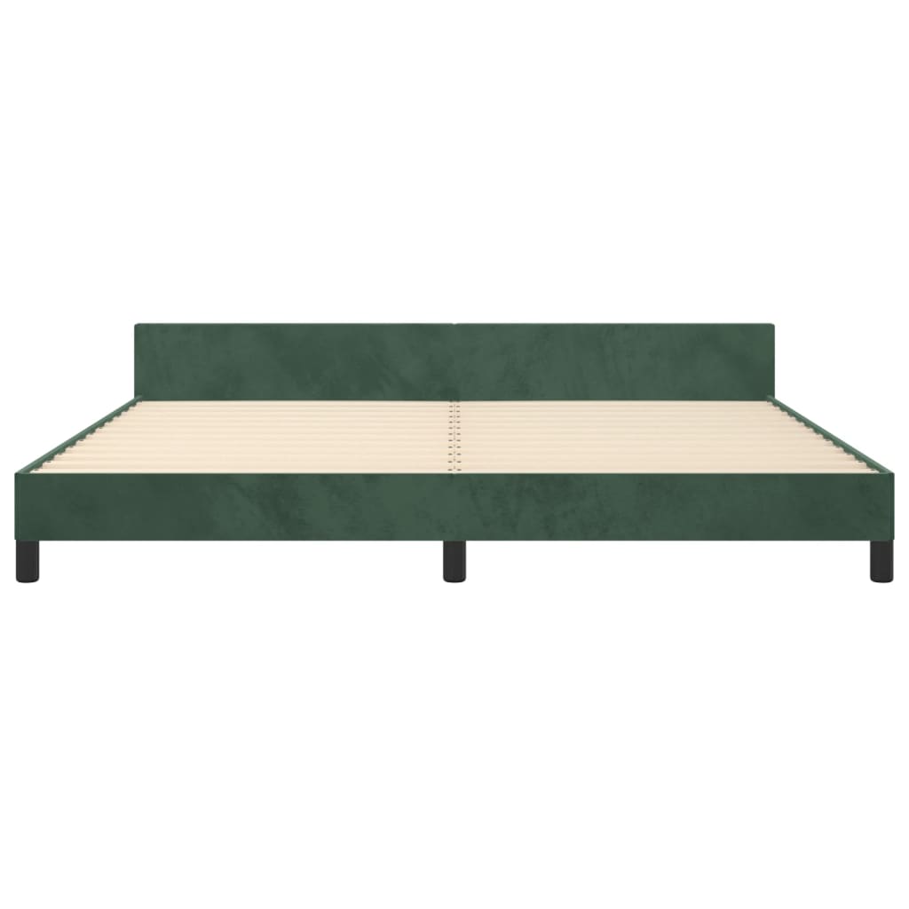 Bedframe Met Hoofdeinde Fluweel Donkergroen 200 x 200 cm Getuft ontwerp