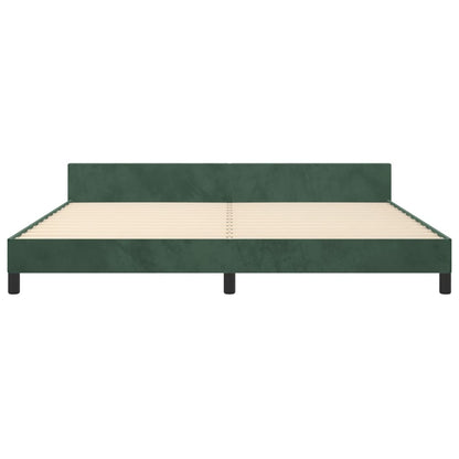 Bedframe Met Hoofdeinde Fluweel Donkergroen 200 x 200 cm Getuft ontwerp