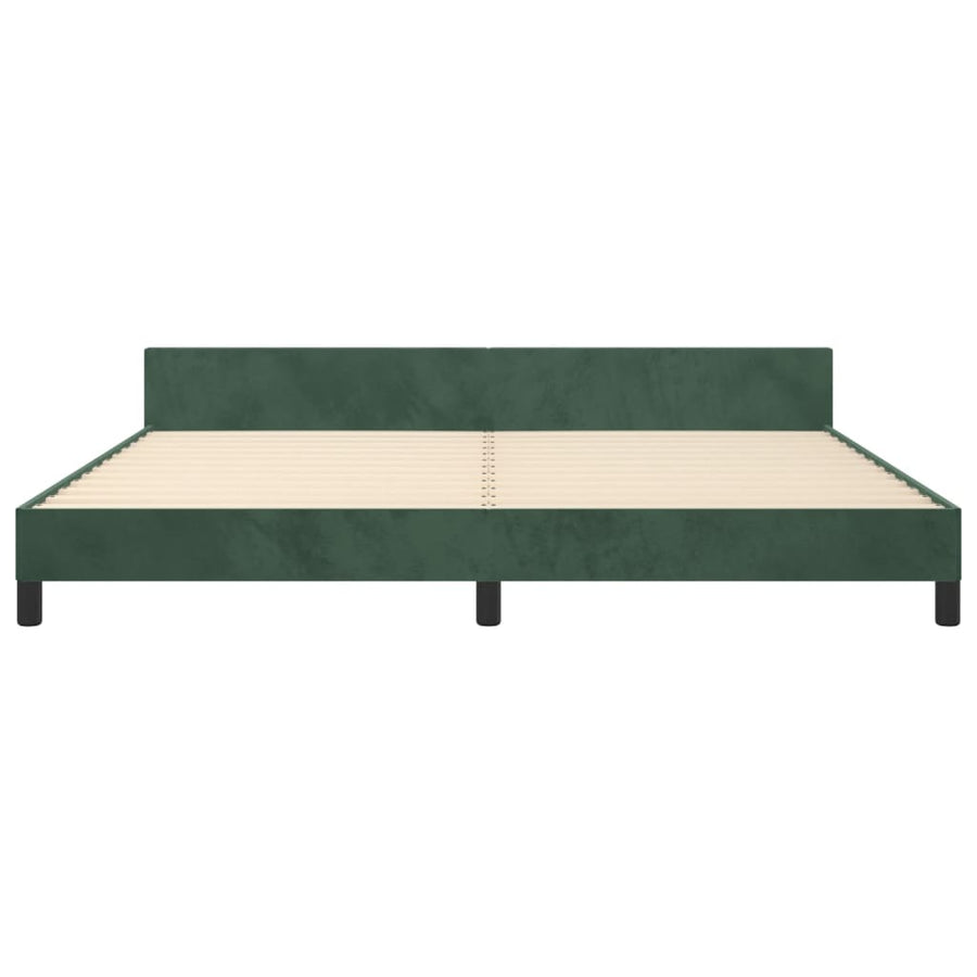 Bedframe Met Hoofdeinde Fluweel Donkergroen 200 x 200 cm Getuft ontwerp