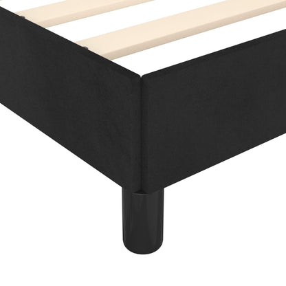 Bedframe Met Hoofdeinde Fluweel Zwart 140 x 190 cm Knopen