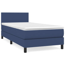 Boxspring Met Matras Stof Blauw 80 x 200 cm Effen ontwerp