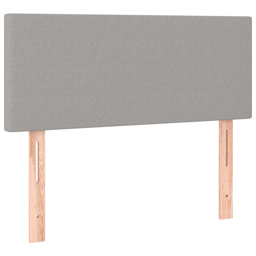 Boxspring Met Matras Stof Lichtgrijs 90 x 190 cm Effen ontwerp