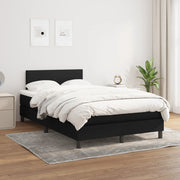 Boxspring 120x200 cm stof zwart