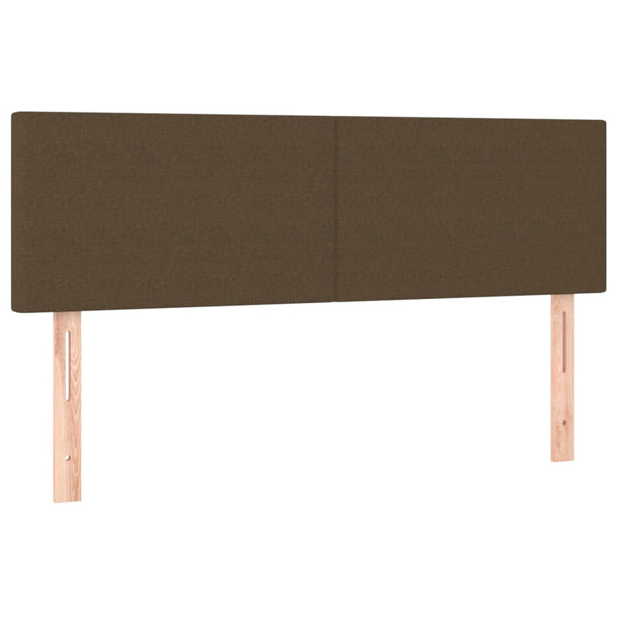 Boxspring Met Matras Stof Donkerbruin 140X190 Cm