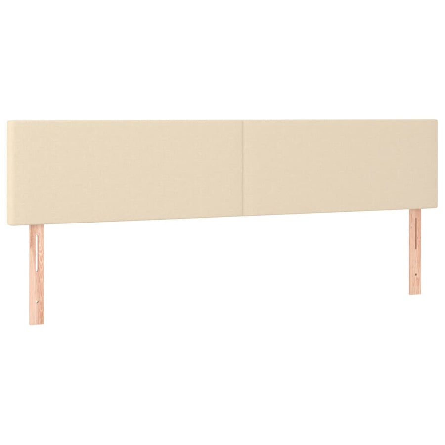 Boxspring Met Matras Stof Crèmekleurig 180X200 Cm 180 x 200 cm Effen ontwerp