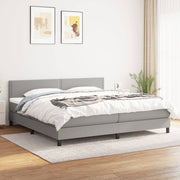 Boxspring 180x200 cm lichtgrijs met matras