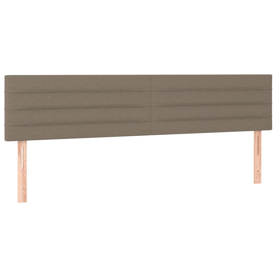 Boxspring met matras stof taupe 180x200 cm 180 x 200 cm Horizontale strepen