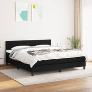 Boxspring met matras 160x200 cm zwart