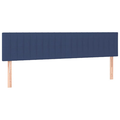 Boxspring Met Matras Stof Blauw 160 x 200 cm Verticale strepen