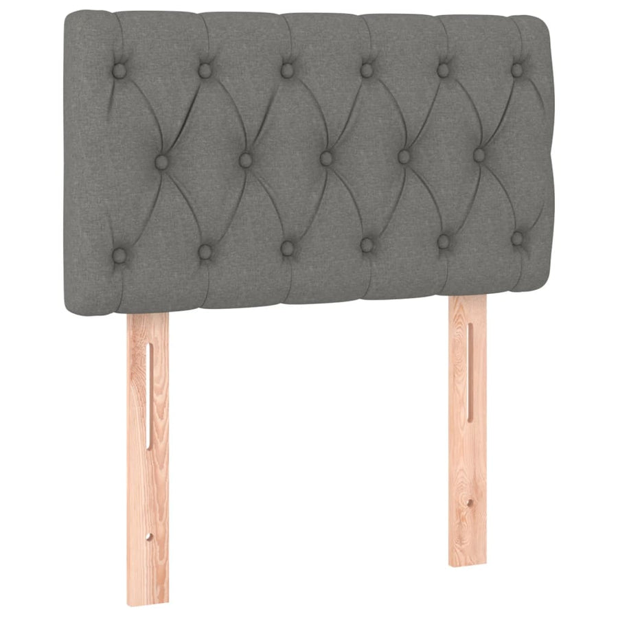 Boxspring Met Matras Stof Donkergrijs 80 x 200 cm Getuft ontwerp