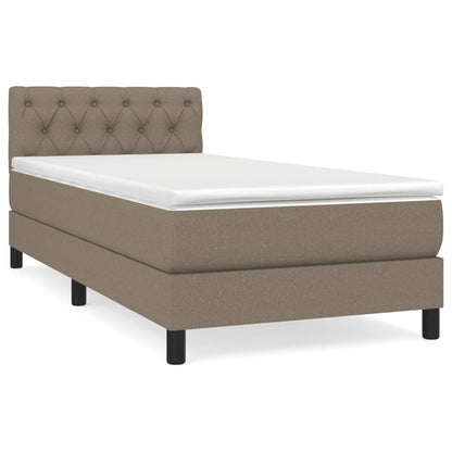 Boxspring met matras stof taupe 80x200 cm 80 x 200 cm Getuft ontwerp