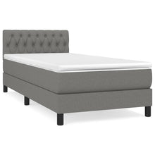 Boxspring Met Matras Stof Donkergrijs 90 x 190 cm Getuft ontwerp