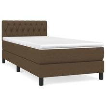Boxspring Met Matras Stof Donkerbruin 90 x 200 cm Getuft ontwerp