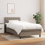 Boxspring 90x200 cm taupe met matras