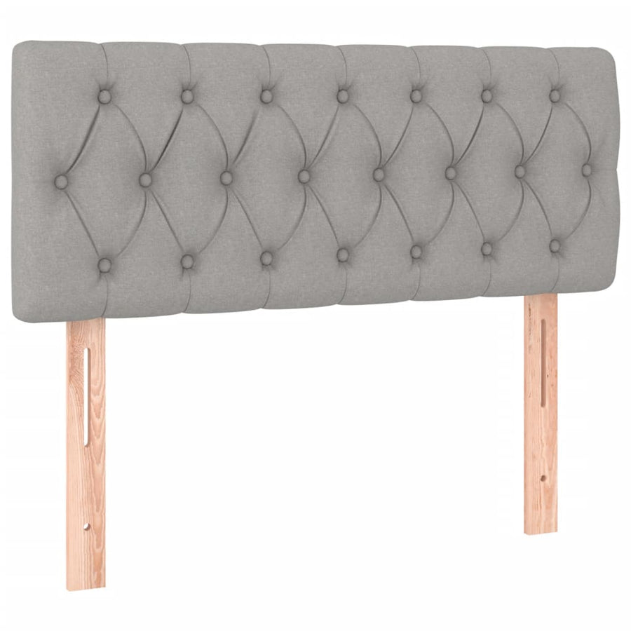 Boxspring Met Matras Stof Lichtgrijs 100X200 Cm Lichtgrijs 100 x 200 cm Getuft ontwerp
