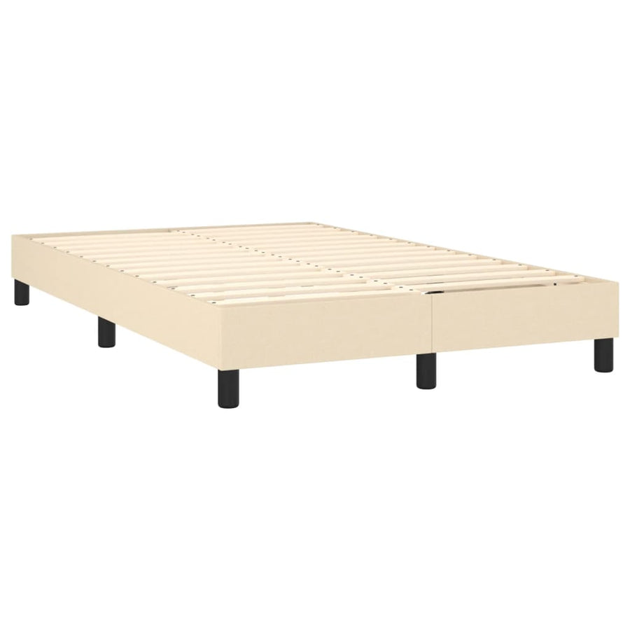 Boxspring Met Matras Stof Crèmekleurig 120X200 Cm 120 x 200 cm Getuft ontwerp