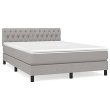 Boxspring Met Matras Stof Lichtgrijs 140 x 190 cm Getuft ontwerp