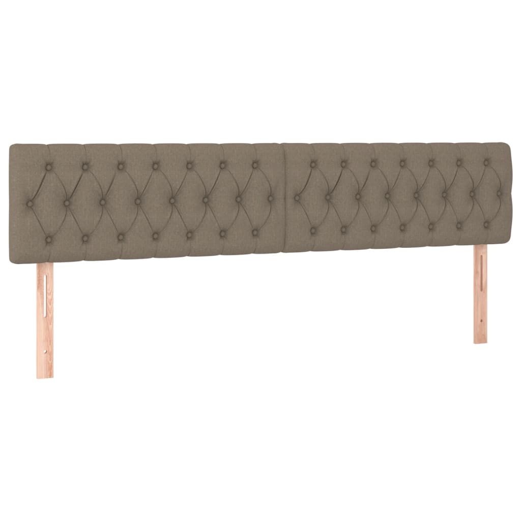 Boxspring met matras stof taupe 200x200 cm 200 x 200 cm Taupe