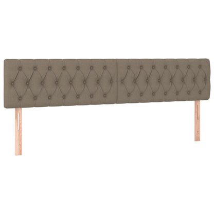 Boxspring met matras stof taupe 200x200 cm 200 x 200 cm Taupe